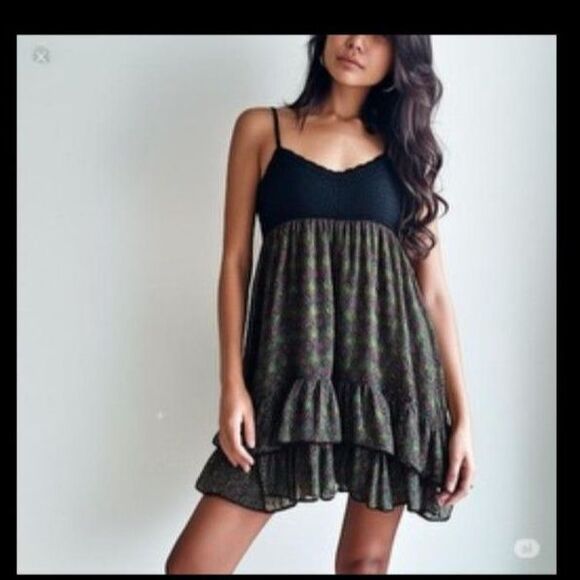 Forever 21 Dresses & Skirts - Vintage Babydoll Dress Women's Spaghetti Strap Crocheted Boho Whimsygoth Y2K S